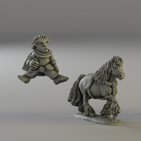 Halfling pony rider 1 (3d-printed) - Image 5
